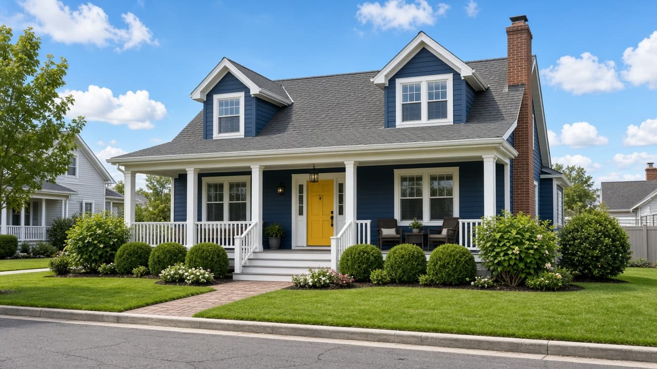 Front of a restoration client house